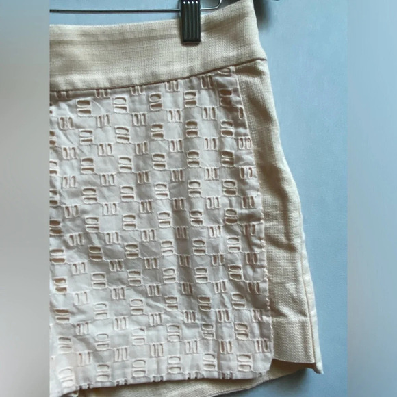 J Crew cotton eyelet basket weave peach  coral shorts Sz 6 - Picture 3 of 8